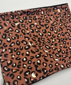 Alternative view of Brown and Gold Leopard Print Fleece Lined Neckwarmer