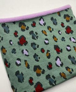 Alternative view of Sage Green and Lilac Animal Print Neckwarmer