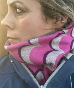 Pink Waves Fleece Lined Neckwarmer