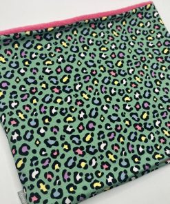 Alternative view of Green Coloured Leopard Print Fleece Lined Neckwarmer