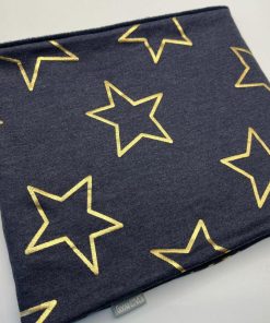 Alternative view of Navy and Gold Star Fleece Lined Neckwarmer