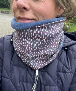 Denim Blue Fleck Fleece Lined Neckwarmer