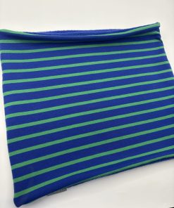 Alternative view of Blue and Green Stripe Fleece Lined Neckwarmer