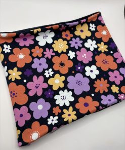 Alternative view of Navy Happy Flowers Fleece Lined Neckwarmer