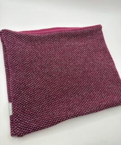 Alternative view of Magenta Metallic Honeycomb Knit Fleece Lined Neckwarmer