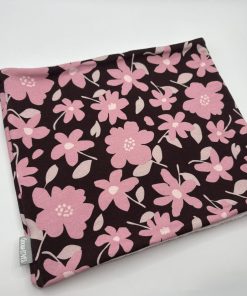 Alternative view of Mulberry and Pink Flowers Fleece Lined Neckwarmer