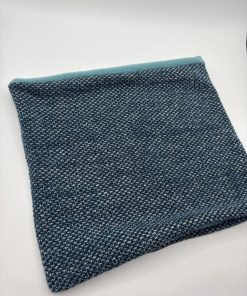 Alternative view of Sea Green Metallic Honeycomb Knit Fleece Lined Neckwarmer