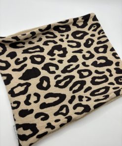 Alternative view of Cream and Chocolate Animal Print Fleece Lined Neckwarmer