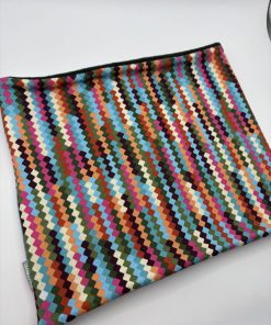 Alternative view of Coloured ZigZag Forest Green Fleece Lined Neckwarmer