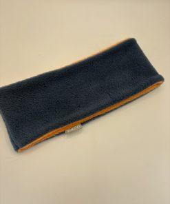 Alternative view of Denim Blue and Tangerine Fleece Reversible Headband