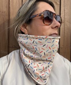 Cream with Coloured Sprinkles Fleece Lined Neckwarmer