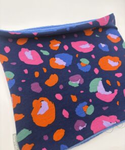 Alternative view of Navy and Coloured Rocks Fleece Lined Neckwarmer