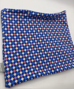 Blue and Pink Squares Fleece Lined Neckwarmer - Image 2