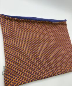 Alternative view of Purple and Orange Tiny Triangle Fleece Lined Neckwarmer