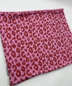 Alternative view of Pink and Red Animal Print Fleece Lined Neckwarmer