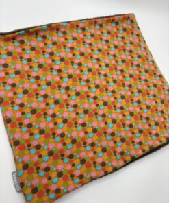 Alternative view of Brown Ochre and Turquoise Fleece Lined Neckwarmer