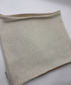 Cream with Gold Thread Fleece Lined Neckwarmer - Image 2