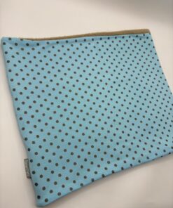 Turquoise and Gold Polka Dot Fleece Lined Neckwarmer - Image 2