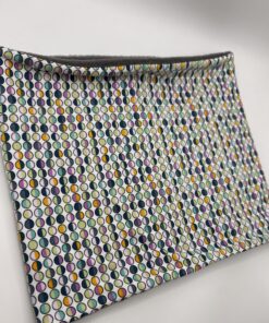 Alternative view of White Pink and Turquoise Bubbles Fleece Lined Neckwarmer