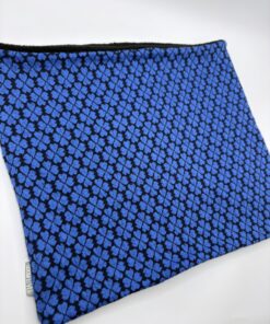 Black with Blue Flower Fleece Lined Neckwarmer - Image 2