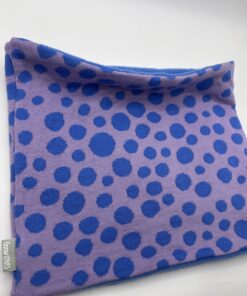 Alternative view of Lilac and Blue Spots Fleece Lined Neckwarmer