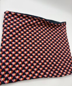 Alternative view of Navy and Red Tiny Hearts Fleece Lined Neckwarmer